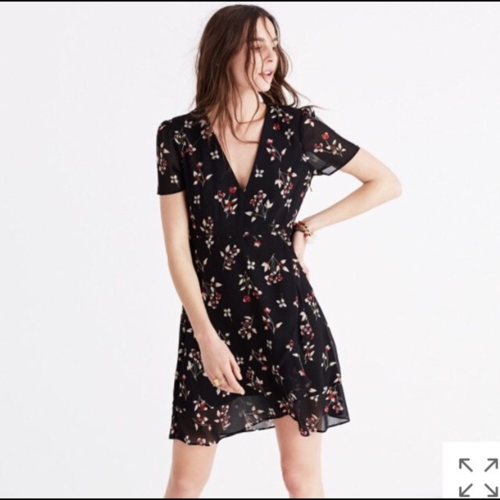 Madewell Posy Floral Ruffle Dress